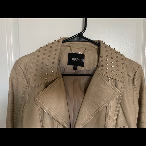 Express Studded Vegan Leather Jacket - Picture 2 of 3
